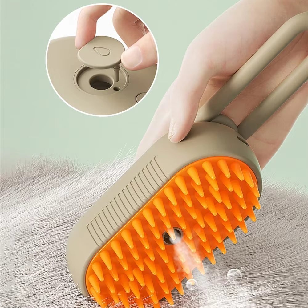 Steam Pet Brush Massage Dog Steamy Brush
