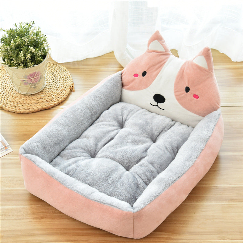 Warm Cozy Dog House Soft Fleece Nest Dog Baskets