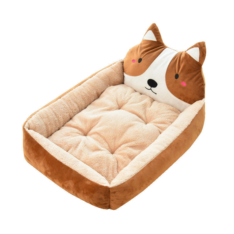 Warm Cozy Dog House Soft Fleece Nest Dog Baskets