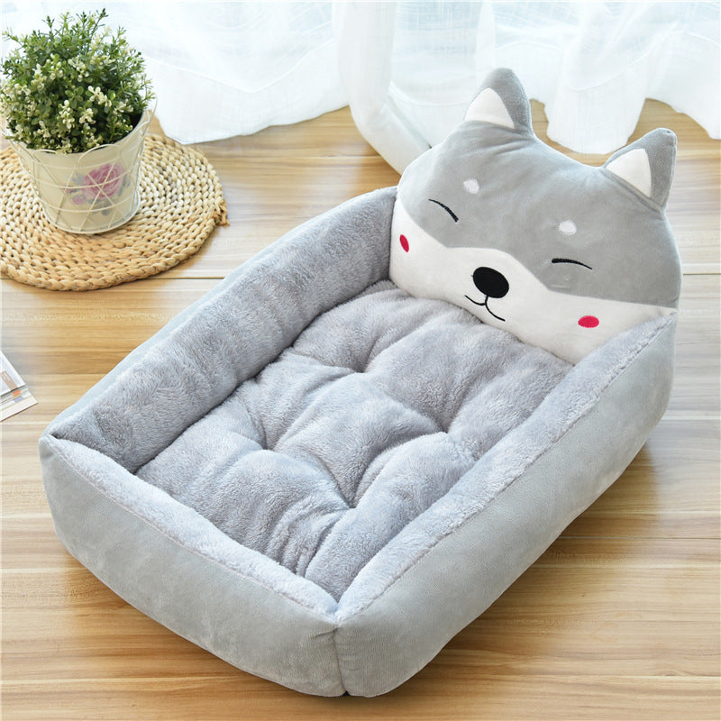 Warm Cozy Dog House Soft Fleece Nest Dog Baskets