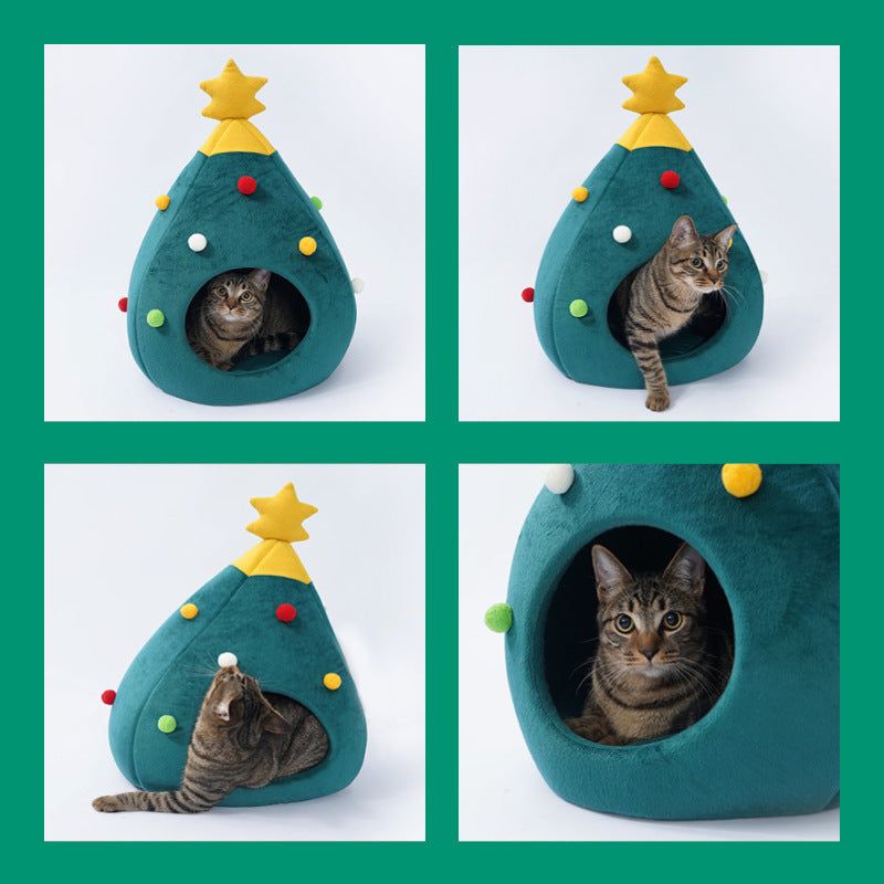 Pet Christmas Tree Cat Cat Bed Cat Mat Kennel