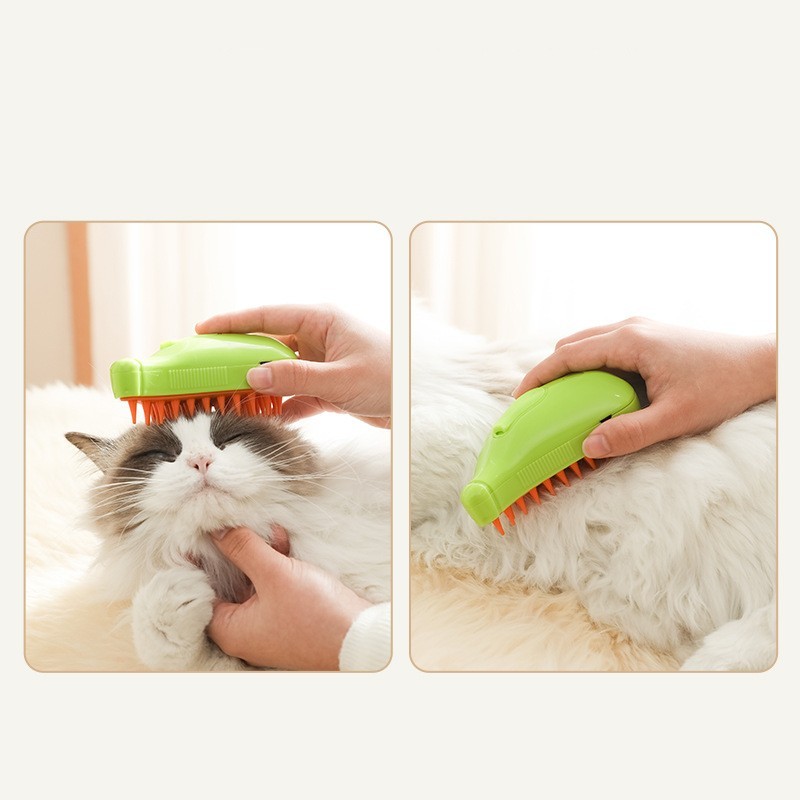 Pet Steam Brush Cat Dog Cleaning Steamy Spray