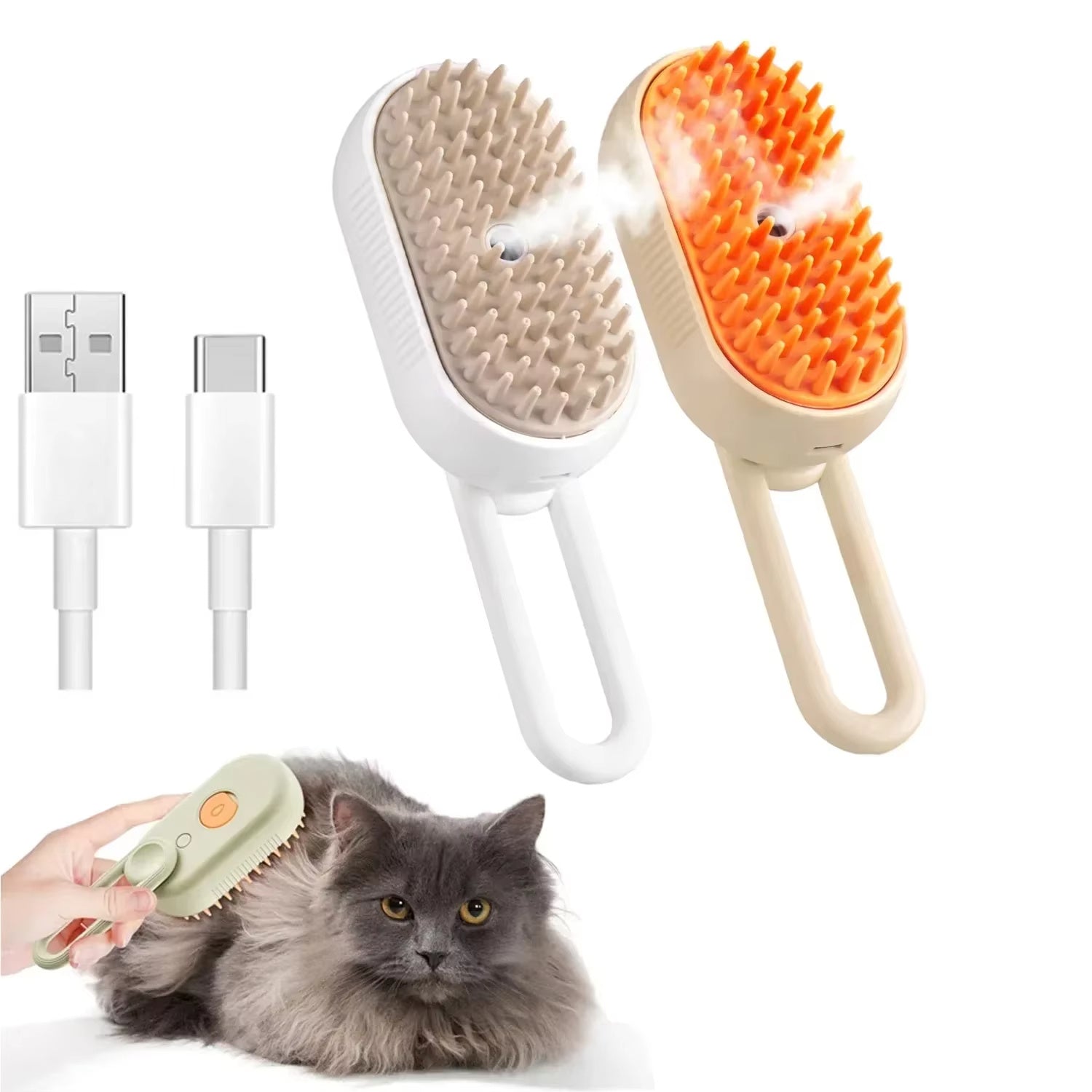 Steam Pet Brush Massage Dog Steamy Brush