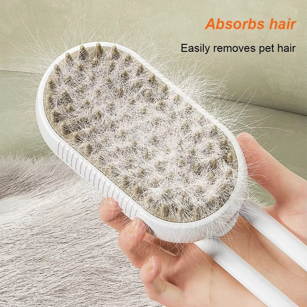 Steam Pet Brush Massage Dog Steamy Brush