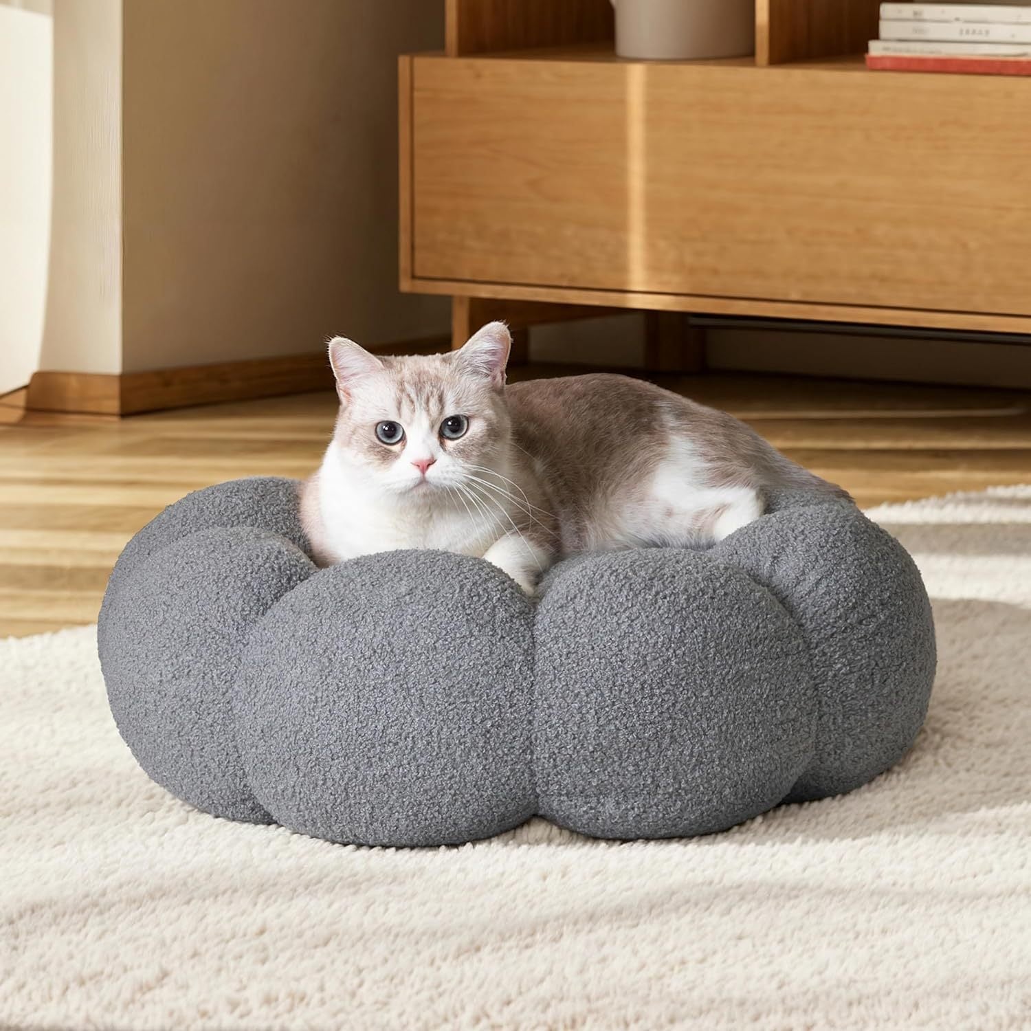 Indoor Cats Fluffy Flower Cat Dog Bed